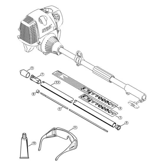 Genuine Stihl FS-KM-4180 / A - Drive tube assembly