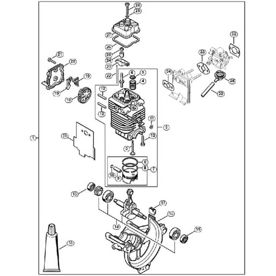 Genuine Stihl FS100 R / V - Engine Ø 40 mm