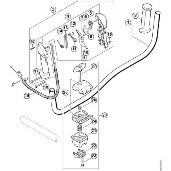 Genuine Stihl FS131 / G - Bike Handle