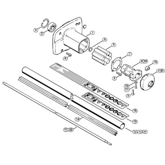 Genuine Stihl FS180 / H - Clutch Housing, Drive Tube Assembly