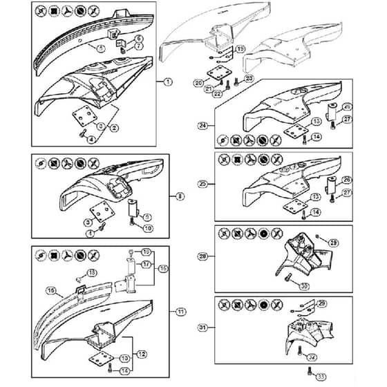 Genuine Stihl FS200 R / AC - Deflector