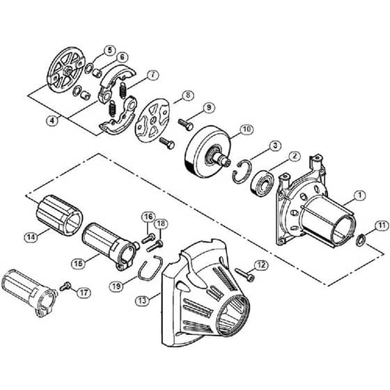 Genuine Stihl FS200 R / T - Clutch housing
