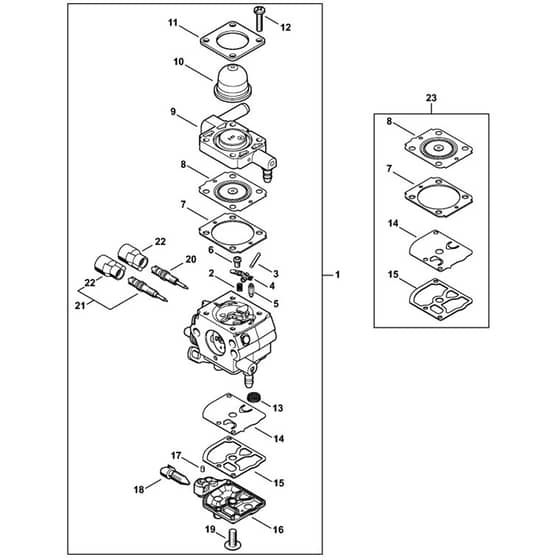 Stihl FS235.0 - Carburetor 4151-02 - Parts Diagram