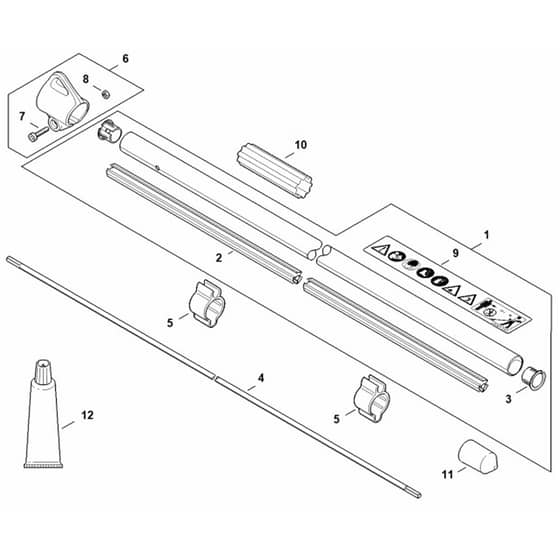 Stihl FS235.0 R - Drive Tube Assembly - Parts Diagram