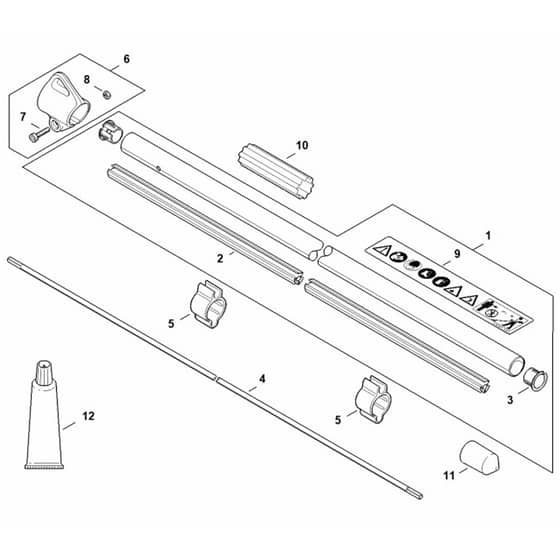 Stihl FS235 - Drive Tube Assembly - Parts Diagram