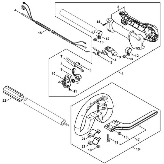 Stihl FS240.0 R - Loop Handle - Parts Diagram
