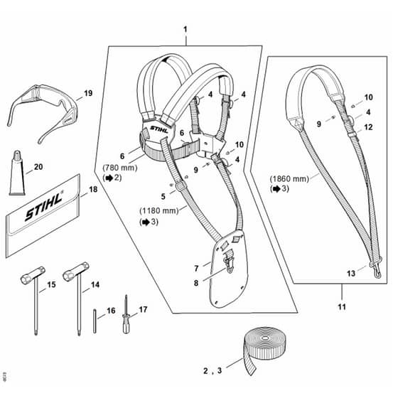Stihl FS250.0 - Harness, Tools, Extras - Parts Diagram