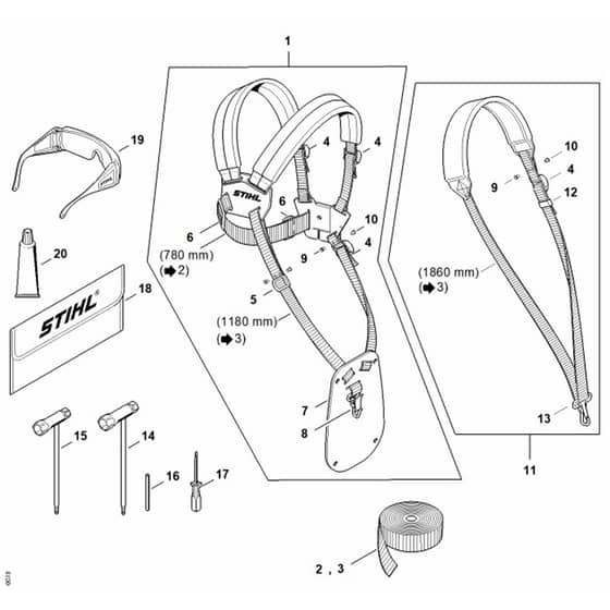 Stihl FS250.0 R - Harness, Tools, Extras - Parts Diagram