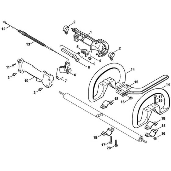 Stihl FS25-4 - Control Handle - Parts Diagram
