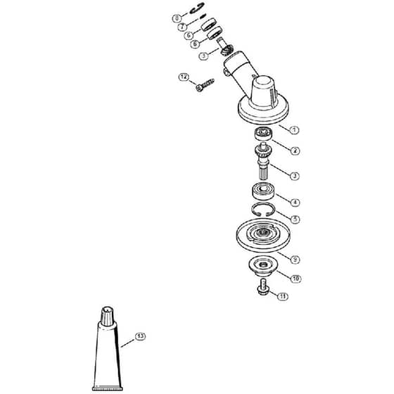 Genuine Stihl FS25 C-E / H - Gear head FS 25, FS 26