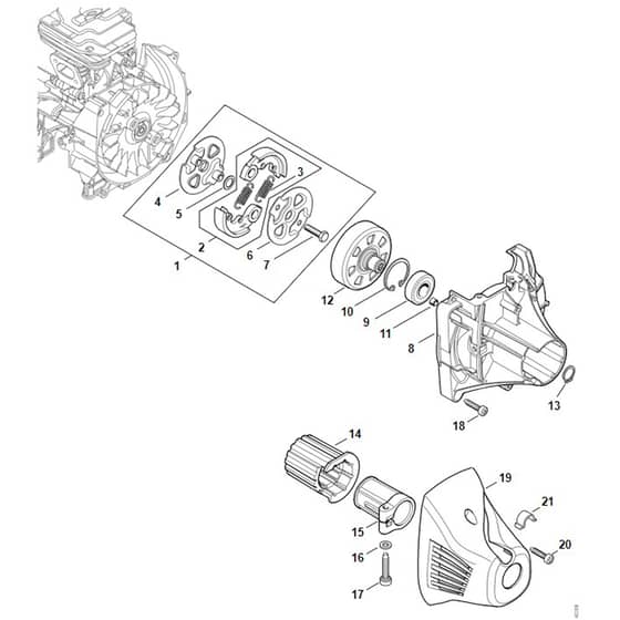 Stihl FS261.0 C-E Z - Clutch, Clutch Housing - Parts Diagram