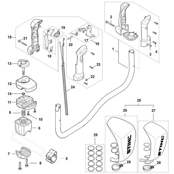 Stihl FS261.0 C-E Z - Handlebar, Control Handle - Parts Diagram