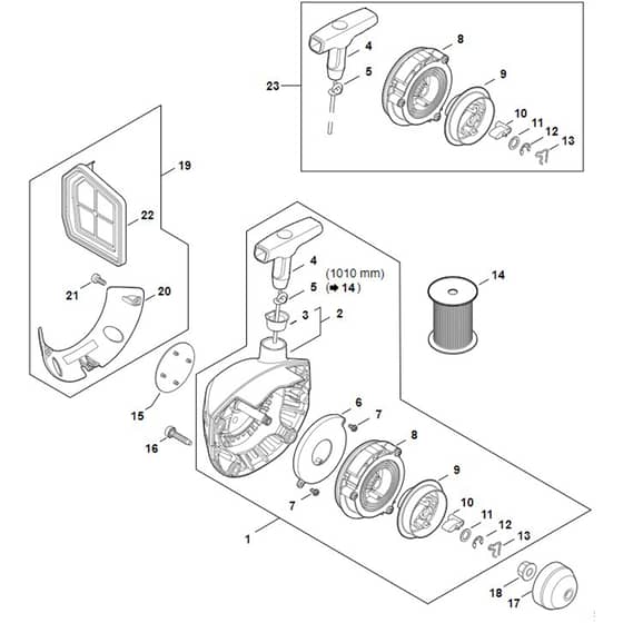 Stihl FS261.0 C-E Z - Rewind Starter Ergostart-Easy2Start - Parts Diagram