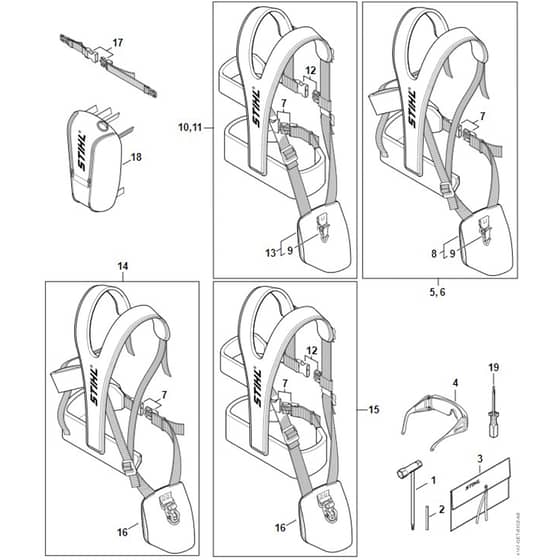Stihl FS261.0 C-E Z - Tools, Full Harness - Parts Diagram
