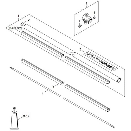 Stihl FS261 C-E - Drive Tube Assembly - Parts Diagram