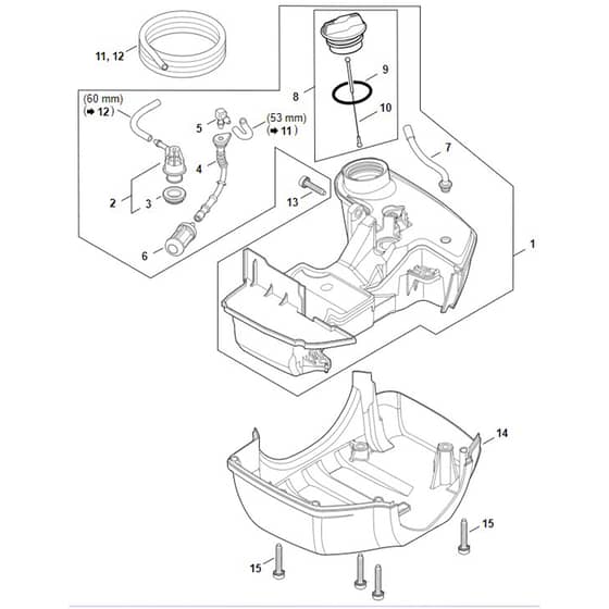 Stihl FS261 C-E - Fuel Tank - Parts Diagram