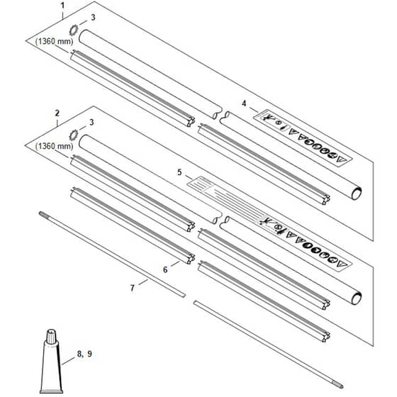 Stihl FS361.0 C-EM - Drive Tube Assembly - Parts Diagram