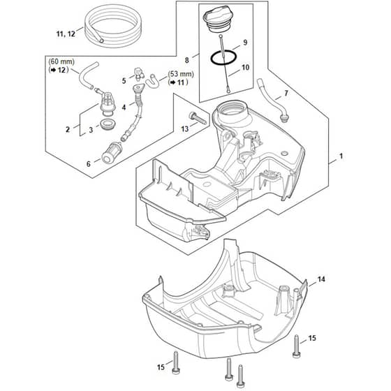 Stihl FS361.0 C-EM - Fuel Tank - Parts Diagram