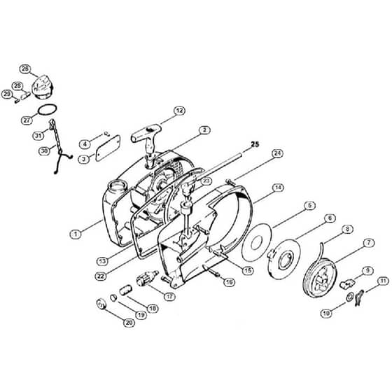 Genuine Stihl FS410 / CC - Rewind starter