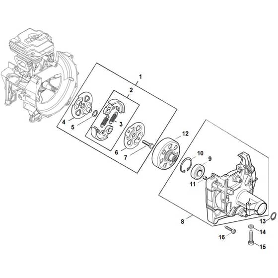 Stihl FS411 C-EM - Clutch, Clutch Housing - Parts Diagram