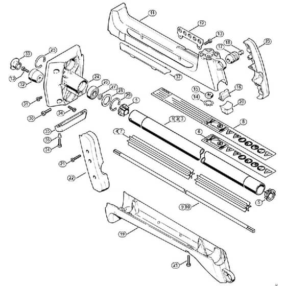 Genuine Stihl FS420 / G - Drive tube assembly, Clutch housing