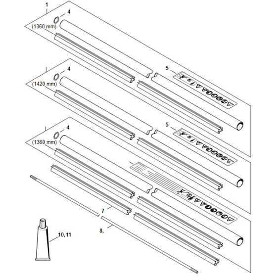 Stihl FS461.0 C-EM - Drive Tube Assembly - Parts Diagram