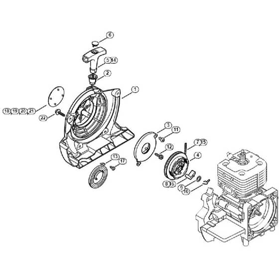 Genuine Stihl FS480 K / B - Rewind starter