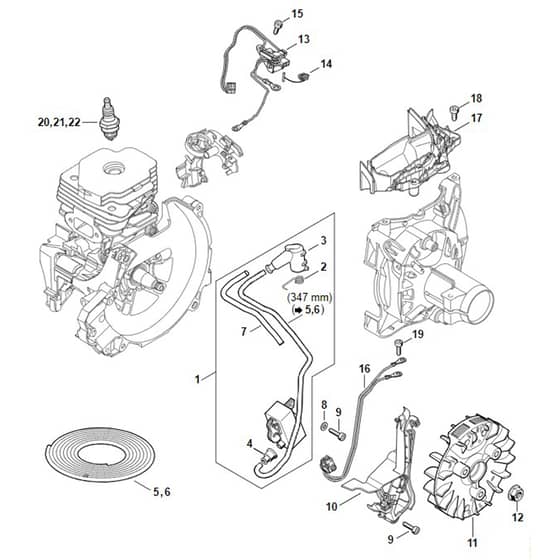Stihl FS491.0 C-EM - Ignition System - Parts Diagram