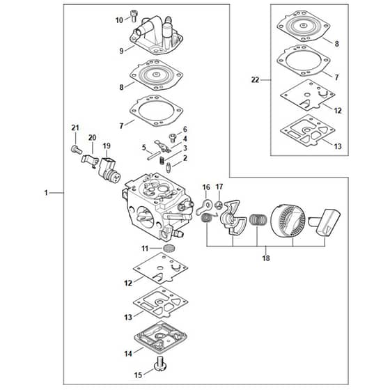 Stihl FS491 C-EM - Carburetor - Parts Diagram