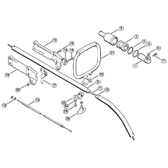 Genuine Stihl FS50 - 4118 / E - Drive tube assembly