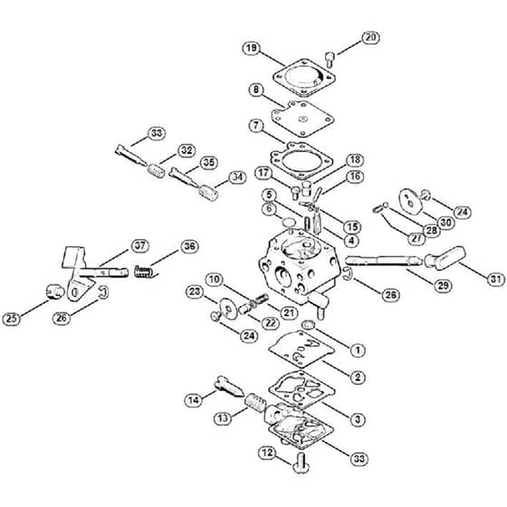 Genuine Stihl FS52 / E - Carburetor