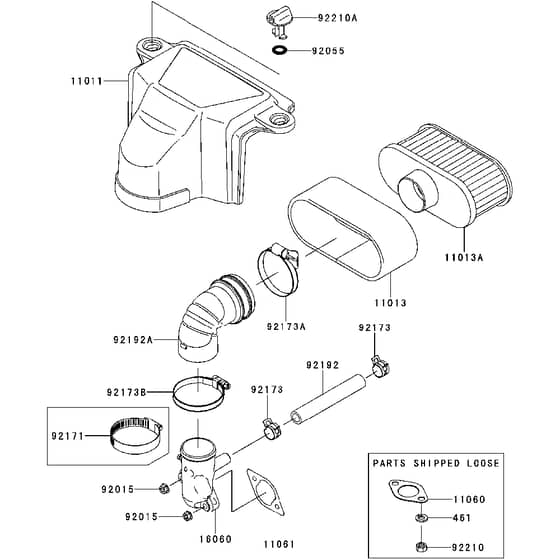 Countax Fs541V - 09 Air Filter Muffler