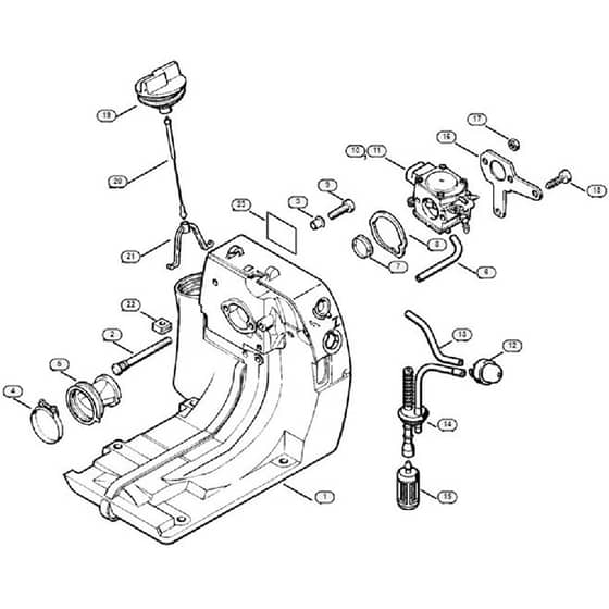 Genuine Stihl FS550 L / D - Tank housing