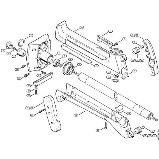 Genuine Stihl FS550 L / H - Clutch housing, AV system