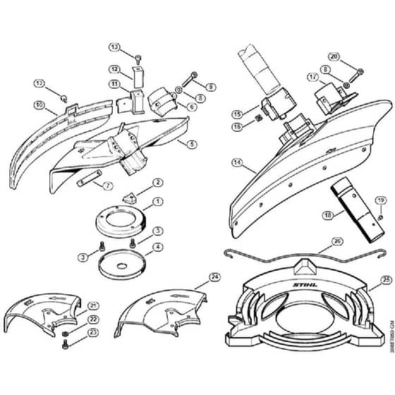 Genuine Stihl FS550 L / O - Deflector