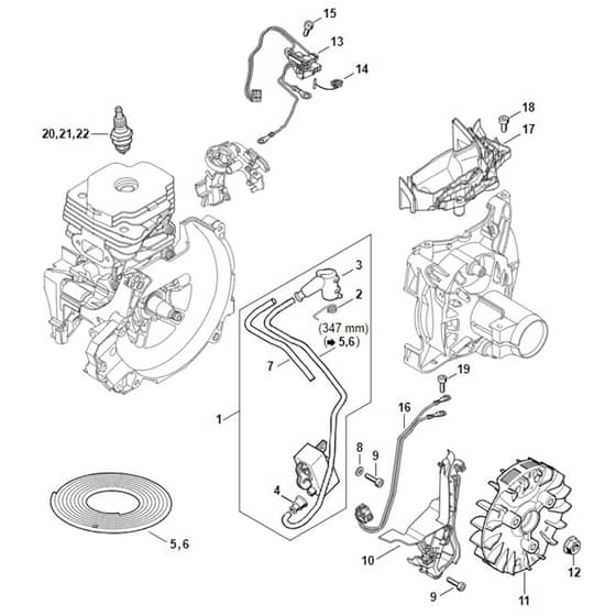 Stihl FS561 C-EM - Ignition System - Parts Diagram
