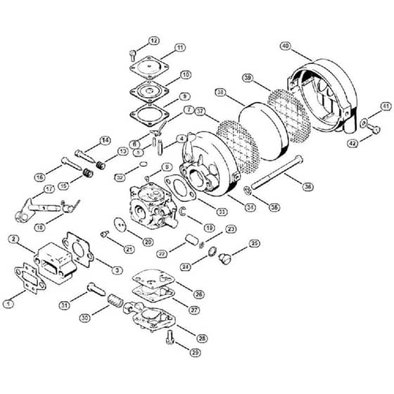Genuine Stihl FS60 / C - Carburetor, Air filter