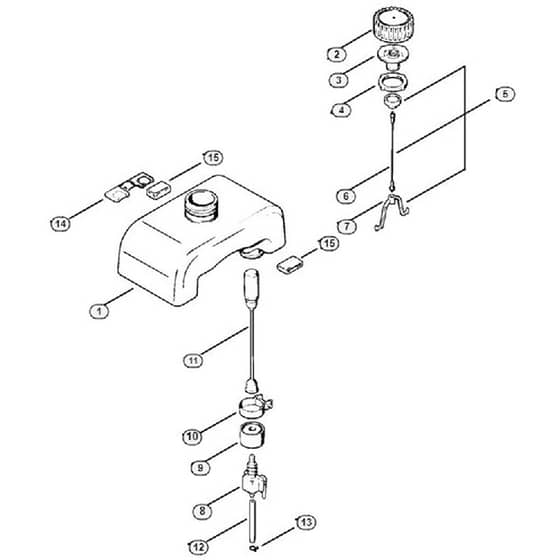 Genuine Stihl FS60 / D - Fuel tank