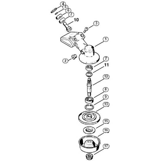 Genuine Stihl FS85 R / AD - Gear head FS 80, 80 R, 85, 85 R X 35 221 993 (32.97)