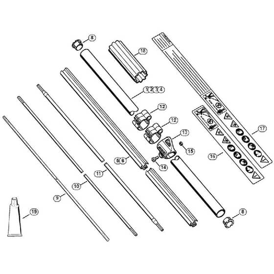 Genuine Stihl FS85 R / Z - Drive tube assembly FS 80, 80 R, 85, 85 R, 85 RX