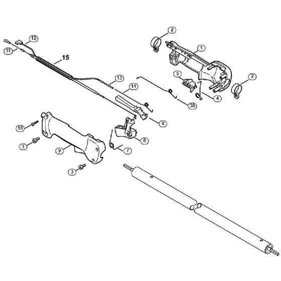 Genuine Stihl FS85 T / T - Handle (24.2002)