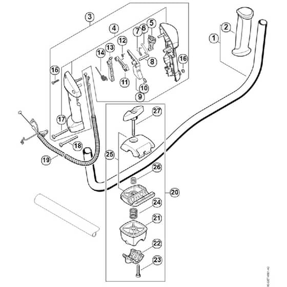 Genuine Stihl FS91 / G - Bike handle