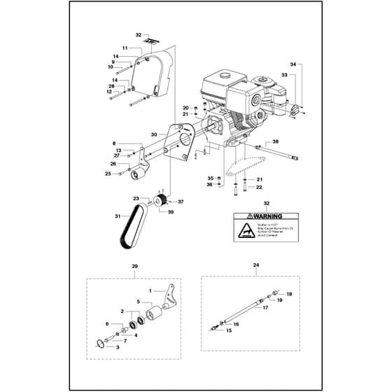 Husqvarna FS 413 - 965150102 - Engine & Idler