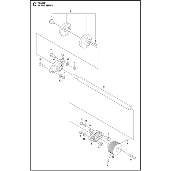 Husqvarna FS 500 E - 967963601 - Blade Shaft