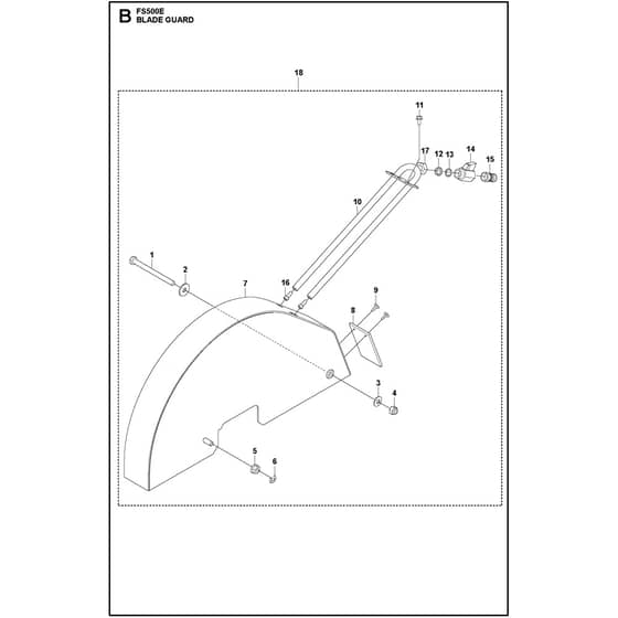 Husqvarna FS 500 E - 967963601 - Blade Guard