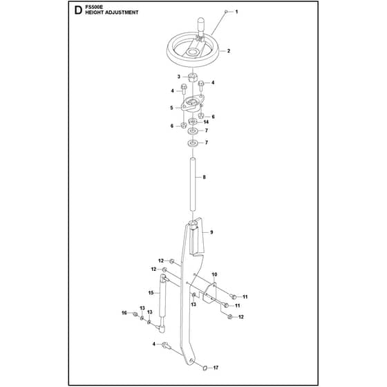 Husqvarna FS 500 E - 967963601 - Height Adjustment