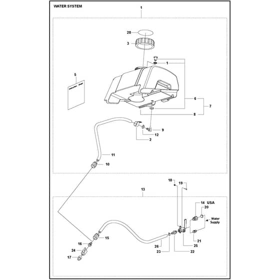 Husqvarna FS 524 - 967046102 - Water System
