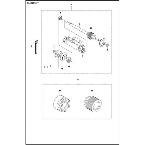 Husqvarna FS 524 - 967046102 - Bladeshaft