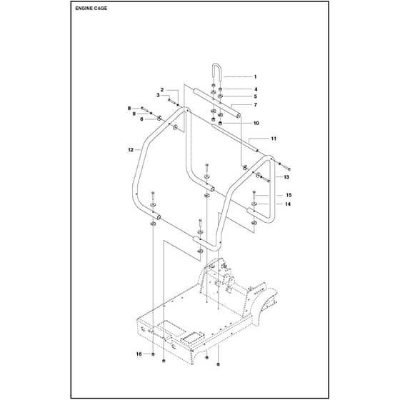 Husqvarna FS 524 - 967046102 - Engine Cage
