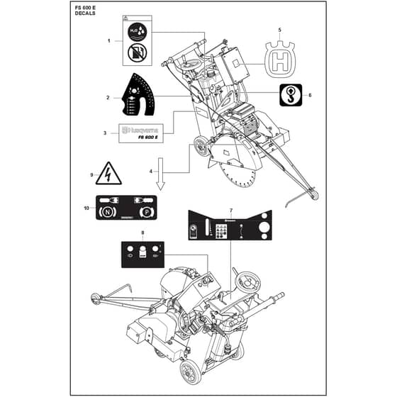 Husqvarna FS 600 E - 970492902 - Decals